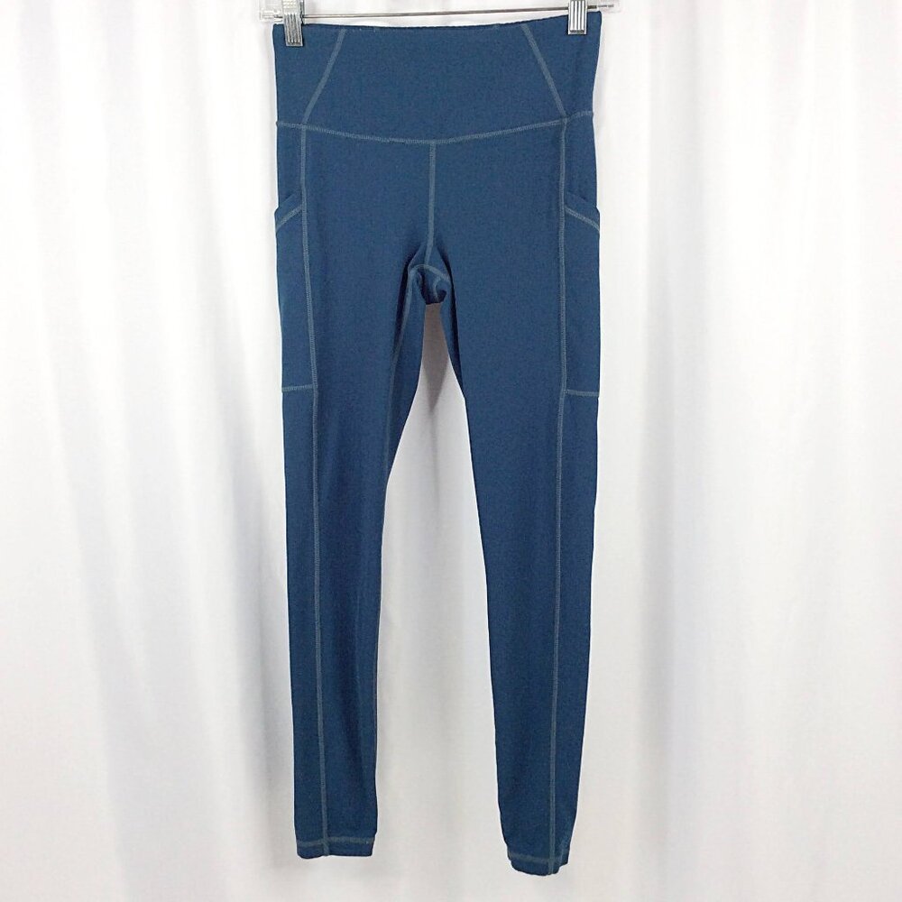 Prana 7/8 Leggings Women's Size Small Teal Media Pockets - Picture 1 of 9